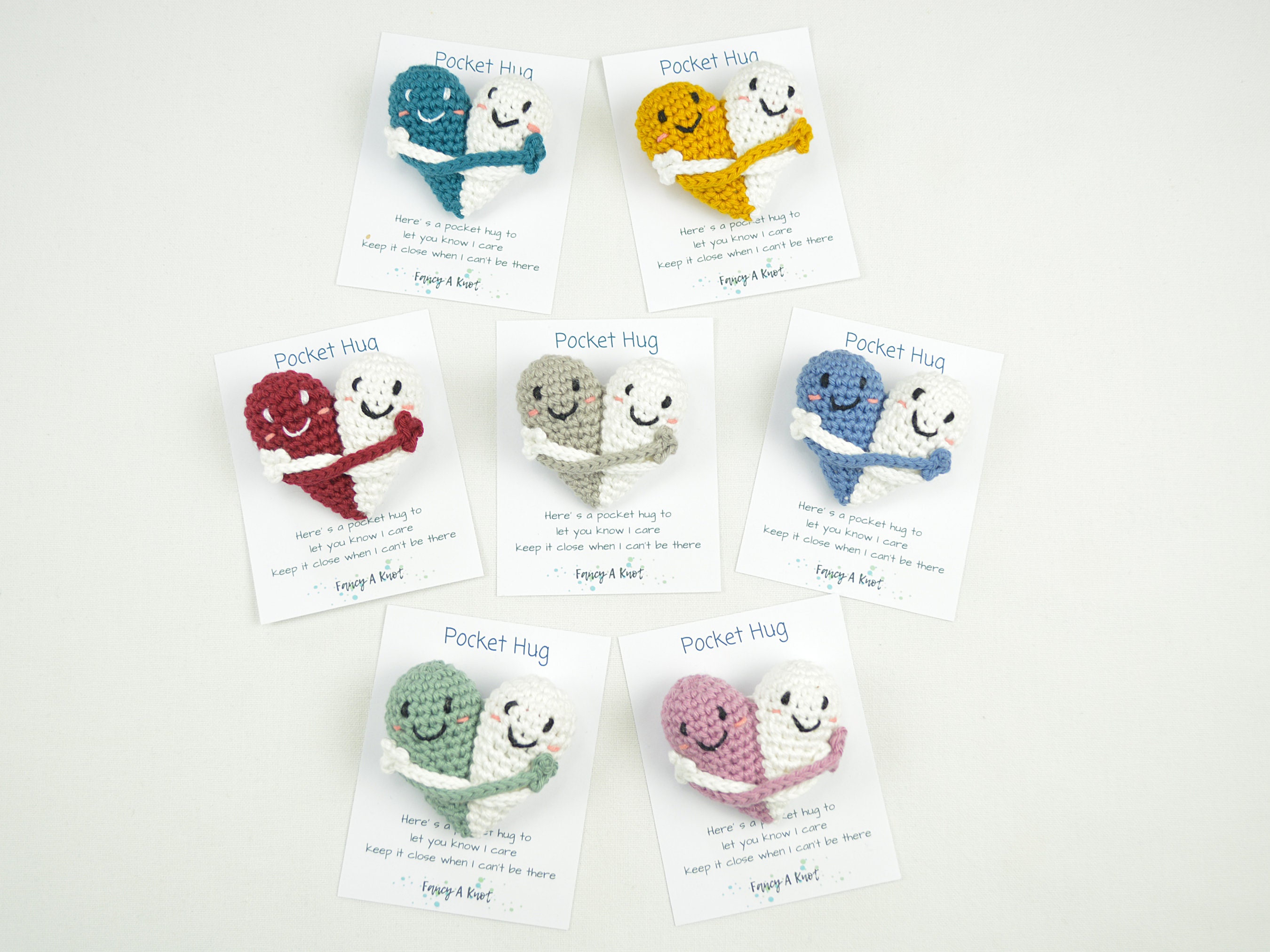 💝Crochet Pocket hearts - Two Hugging Hearts Fusing Into One