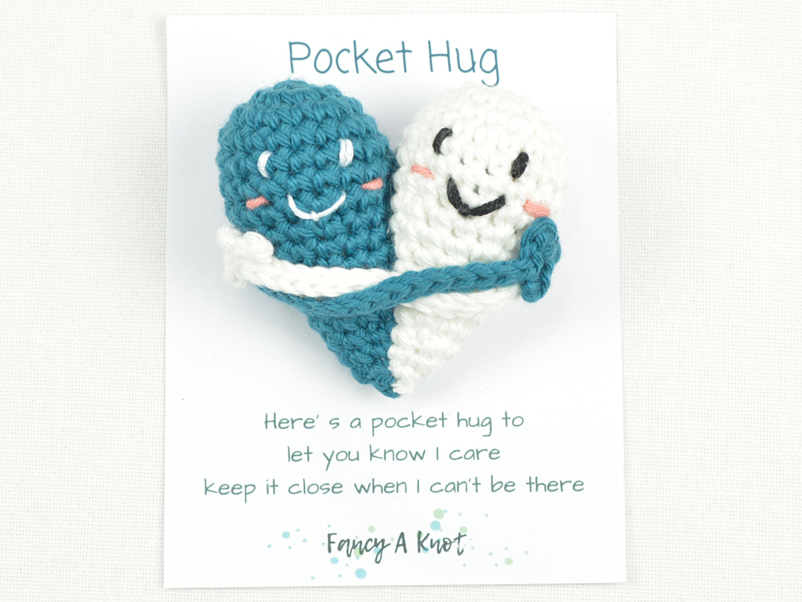 💝Crochet Pocket hearts - Two Hugging Hearts Fusing Into One