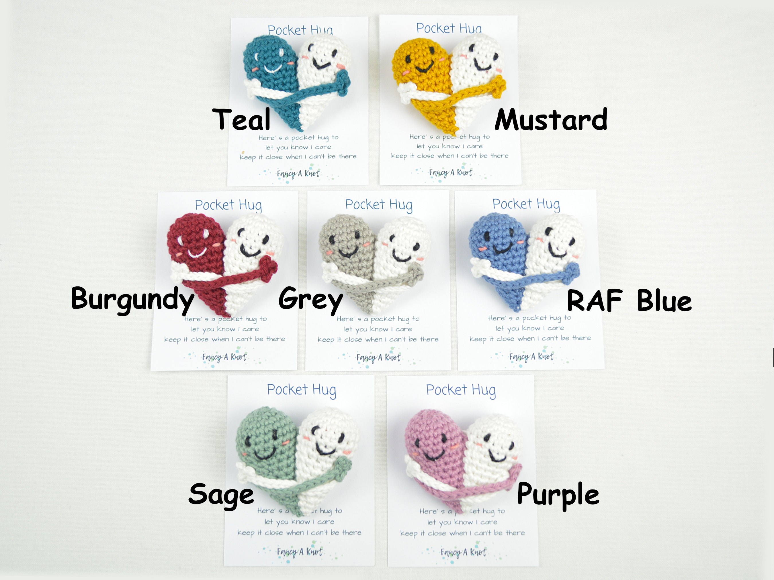 💝Crochet Pocket hearts - Two Hugging Hearts Fusing Into One