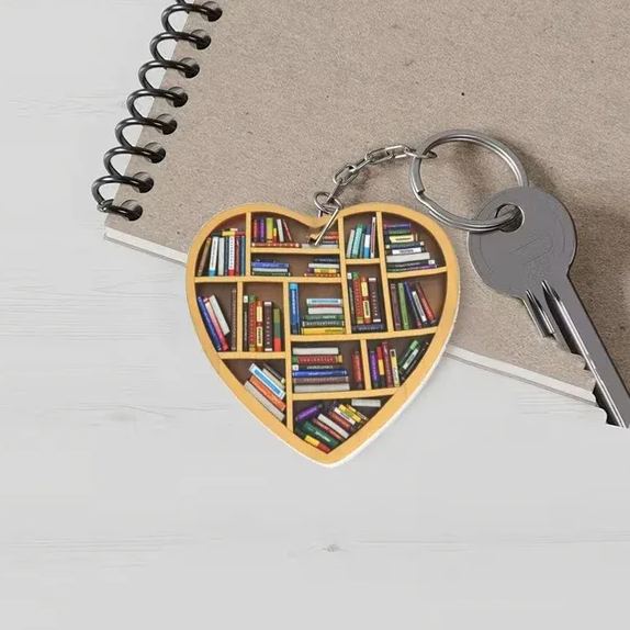 Book Lovers Heart Ornament