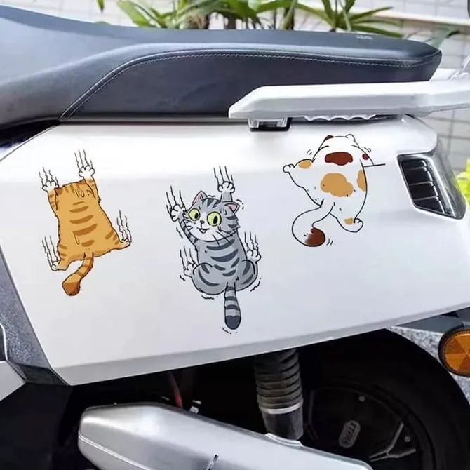 Cute Cat Cartoon Decal Car Stickers