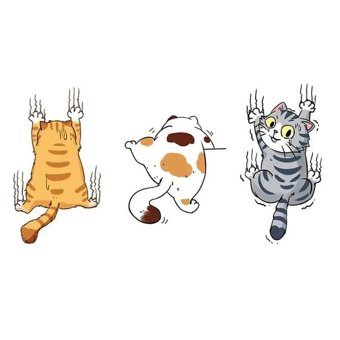 Cute Cat Cartoon Decal Car Stickers