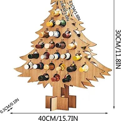 🎄CHRISTMAS Wooden Mini Tree Alcohol Advent Calendar holder