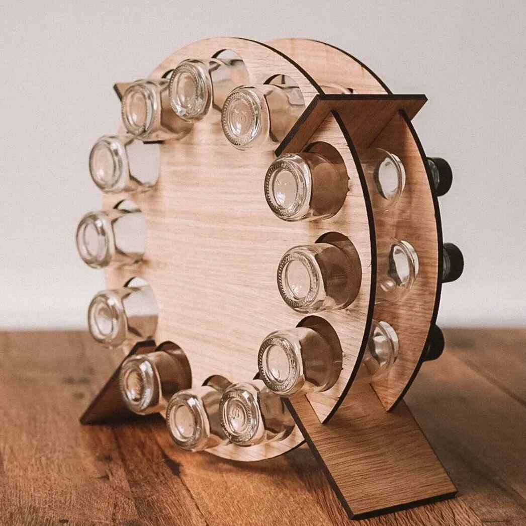 🎄CHRISTMAS Wooden Mini Tree Alcohol Advent Calendar holder