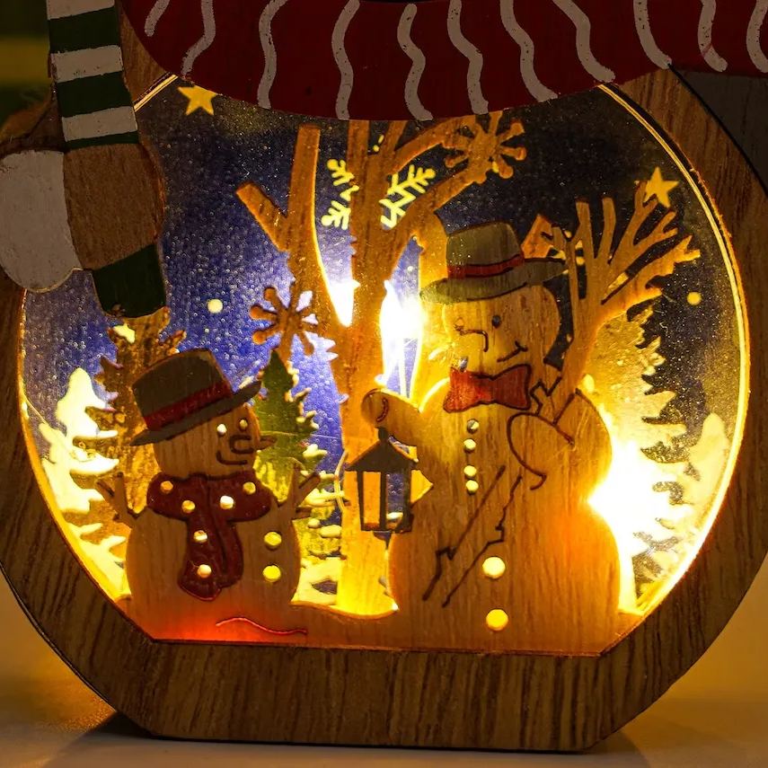 🔥Christmas hot sale--🎅⛄Santa Claus And Snowman Luminous Ornaments