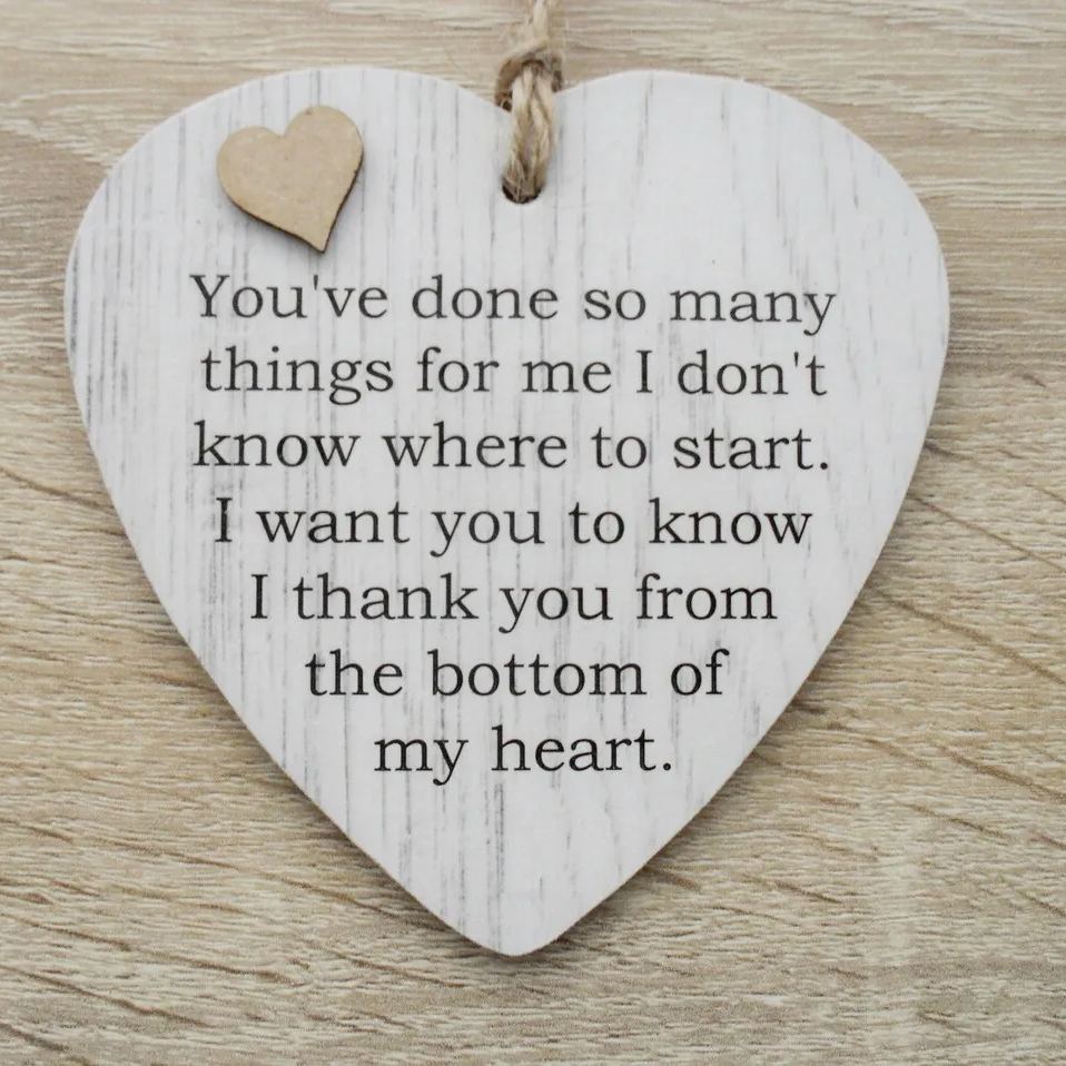 💝Wooden Heart Thank You Gift