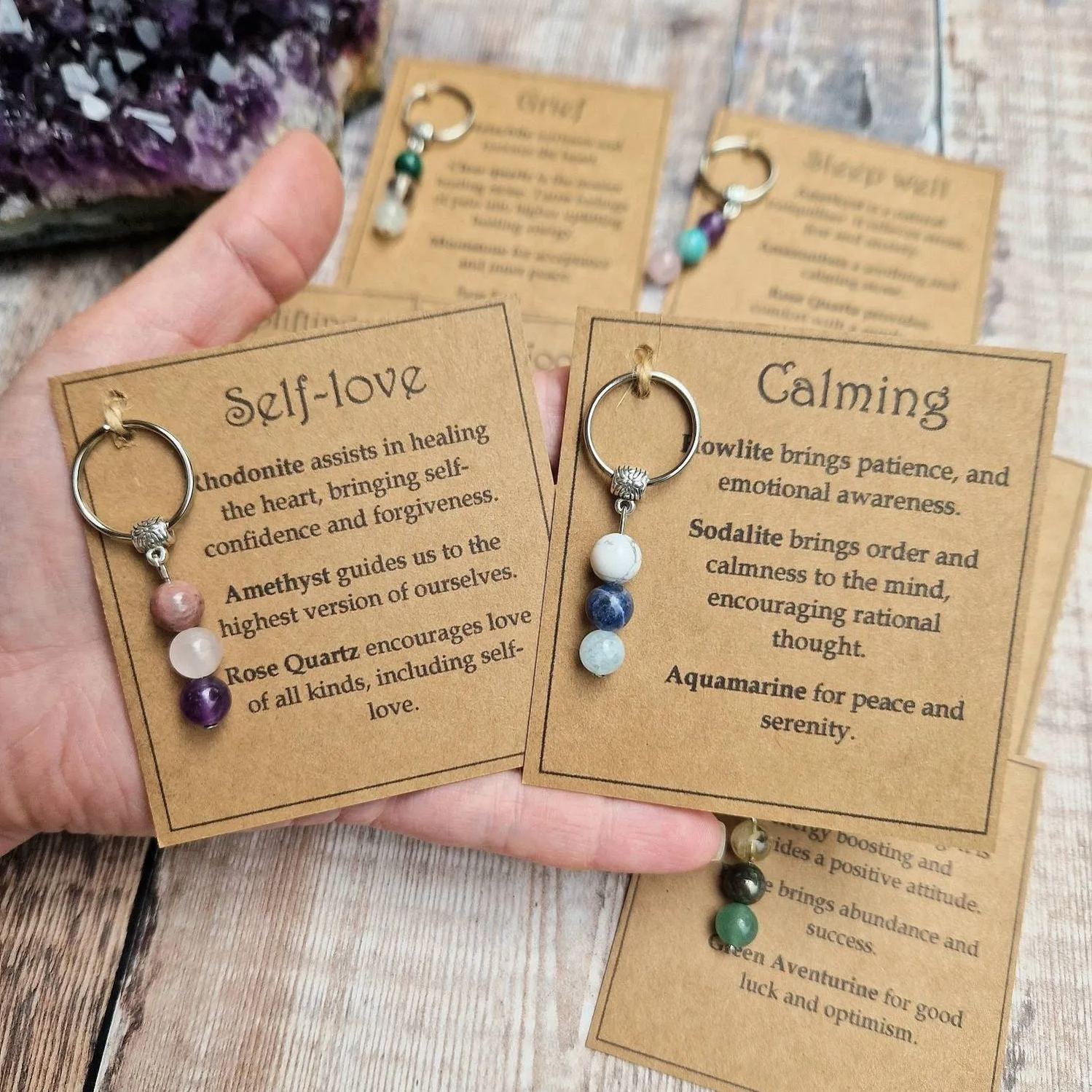 💖Healing Gemstone Keychain