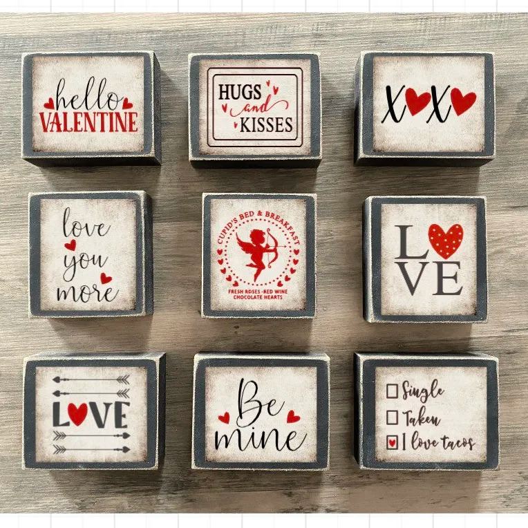 mini Valentine signs