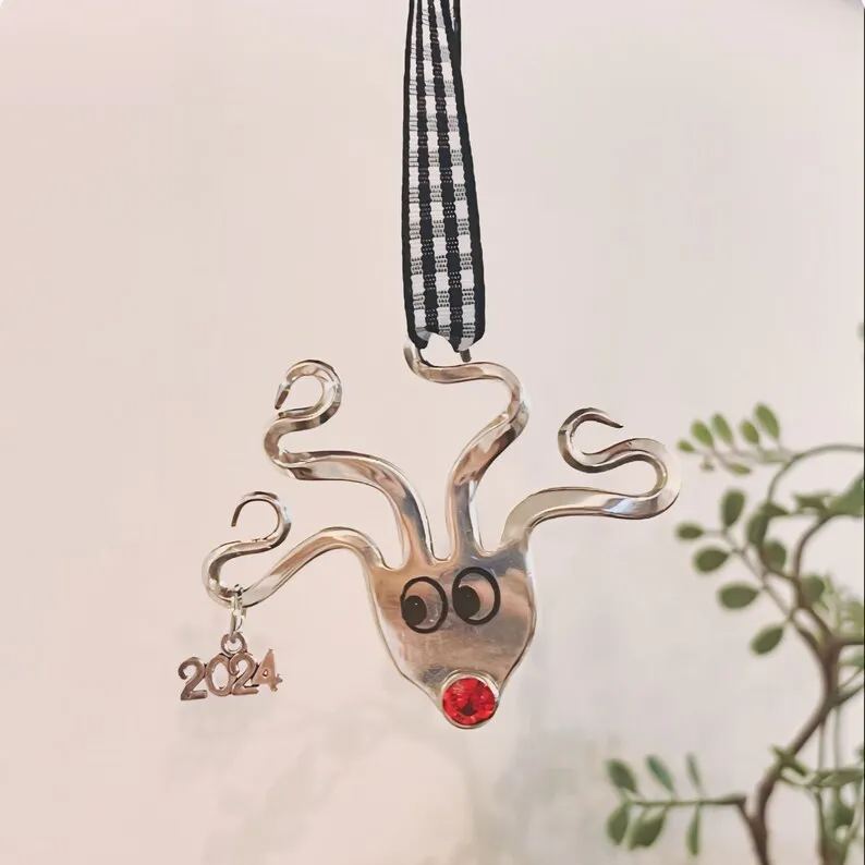 🎁🦌Funny Fork Christmas Ornament