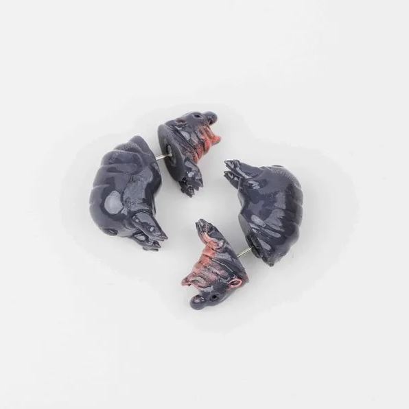 😍Moo Deng Hippo Earrings - Playful Charm in Every Detail