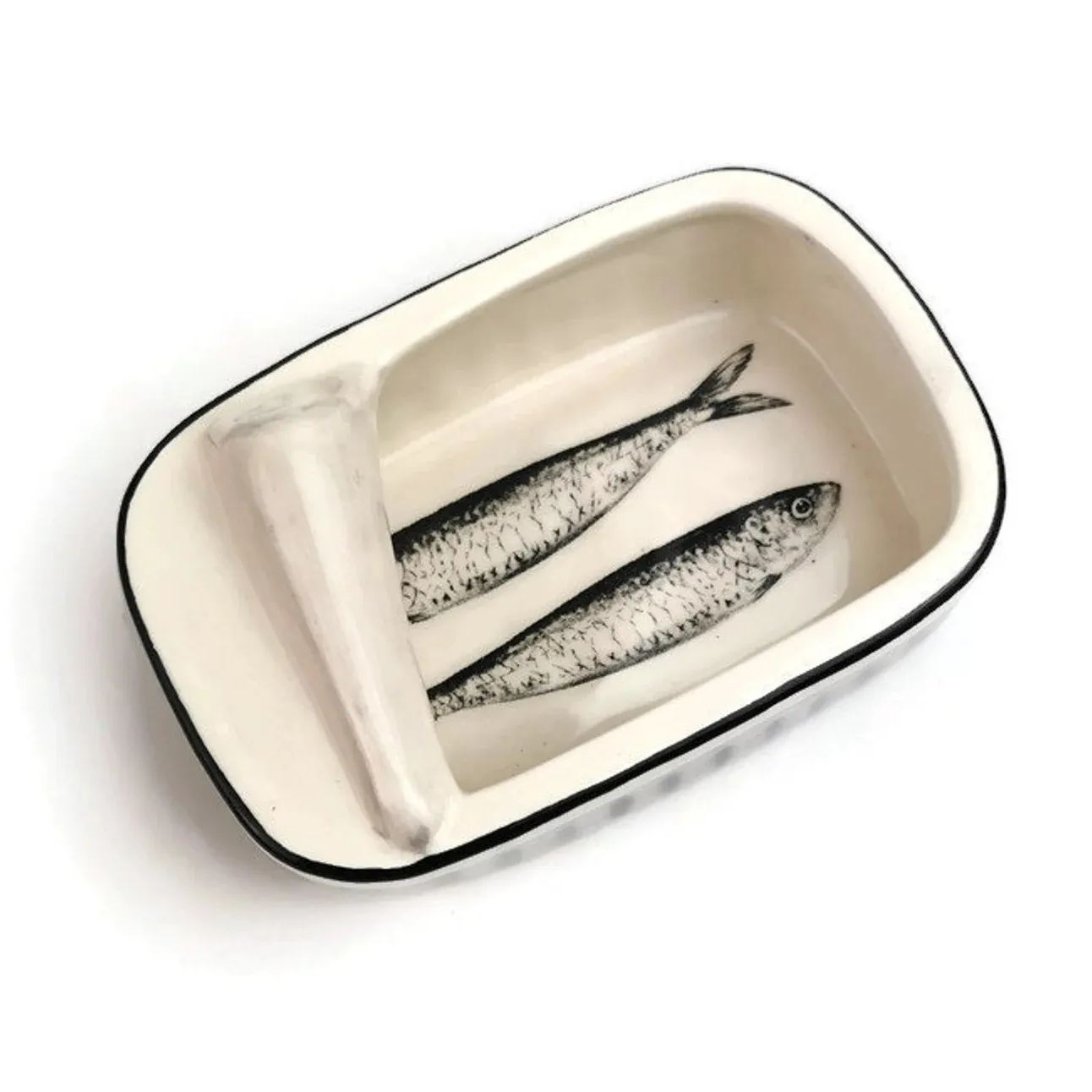 🎨Hand-Painted Ceramic Sardine Can Décor