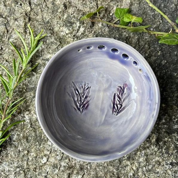 Handmade Ceramic Herb Stripper Bowl - A Beautifully Functional Kitchen Tool