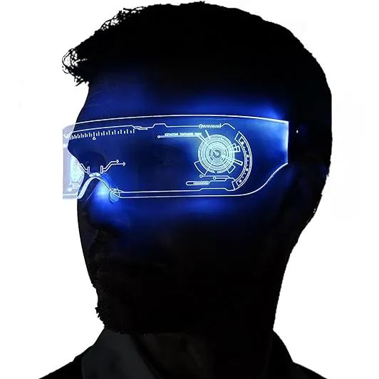 🔥👓LED Rechargeable Futuristic Glasses