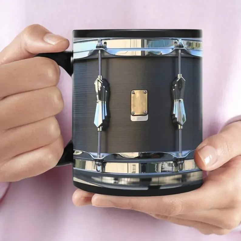 🥤Black Vintage Drum Mug