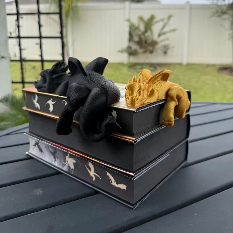 Sleeping Dragon Bookshelf Decor