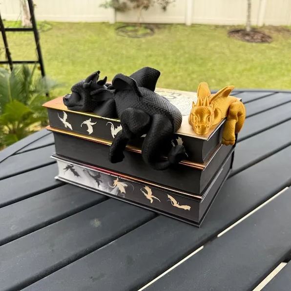 Sleeping Dragon Bookshelf Decor