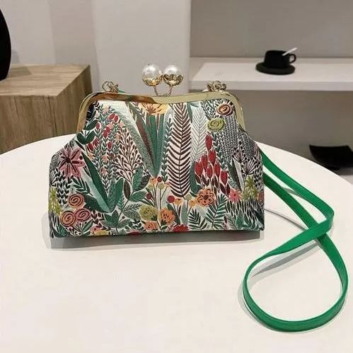 Vintage Flower Embroidery Handbag