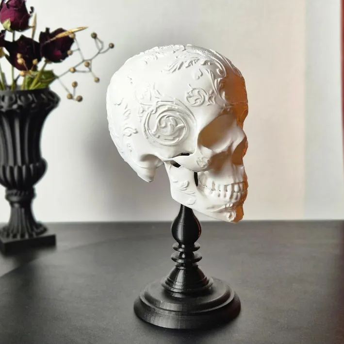 💀Gothic Baroque Victorian Filigree Skull🎁Buy 2 Free Shipping