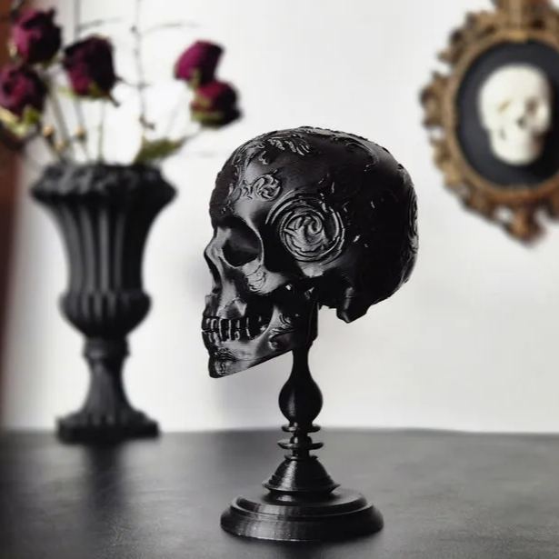 💀Gothic Baroque Victorian Filigree Skull🎁Buy 2 Free Shipping