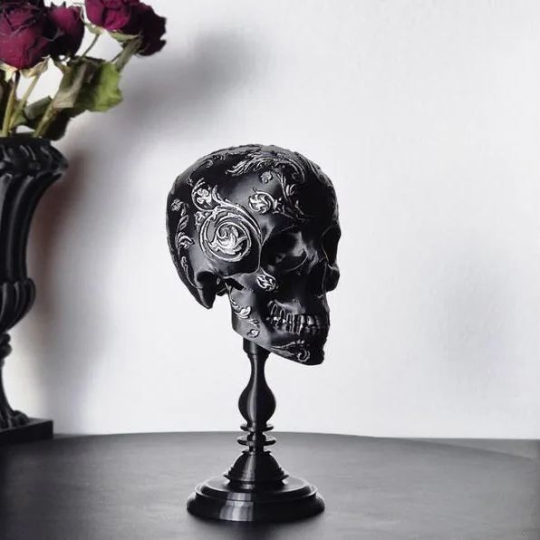 💀Gothic Baroque Victorian Filigree Skull🎁Buy 2 Free Shipping