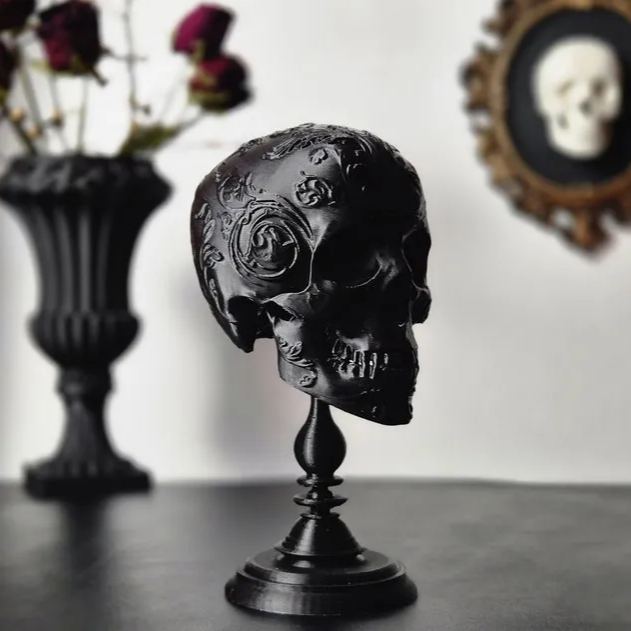 💀Gothic Baroque Victorian Filigree Skull🎁Buy 2 Free Shipping
