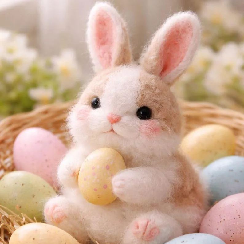 🐰🥚Handmade Needle Felted Easter Animals