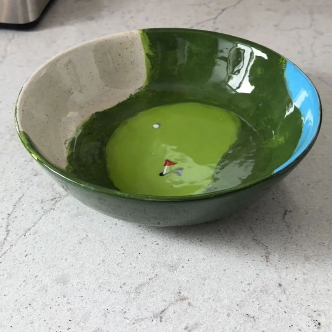 Hand-Painted Golf Bowl