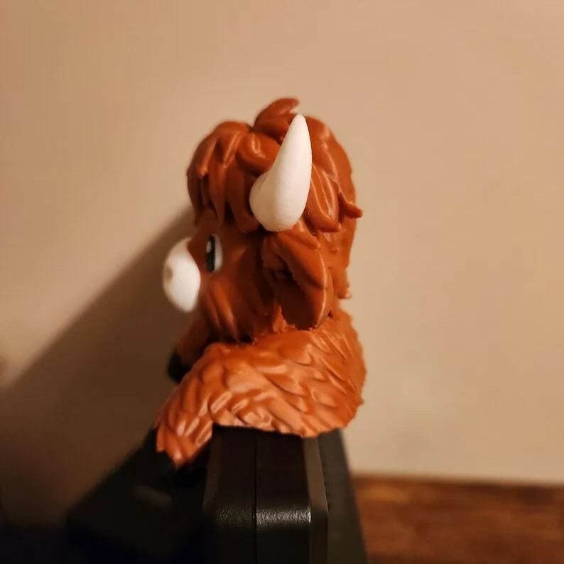 Cute Highland Cow Monitor Buddy Desk Decor