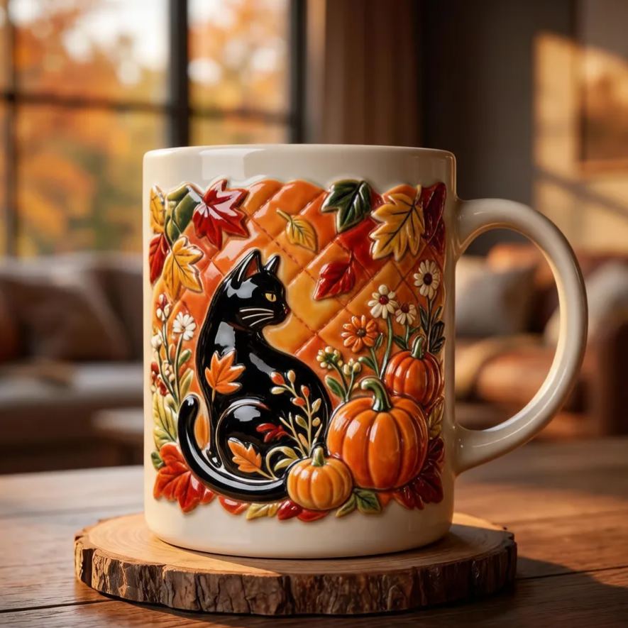 可爱猫咪造型咖啡茶杯