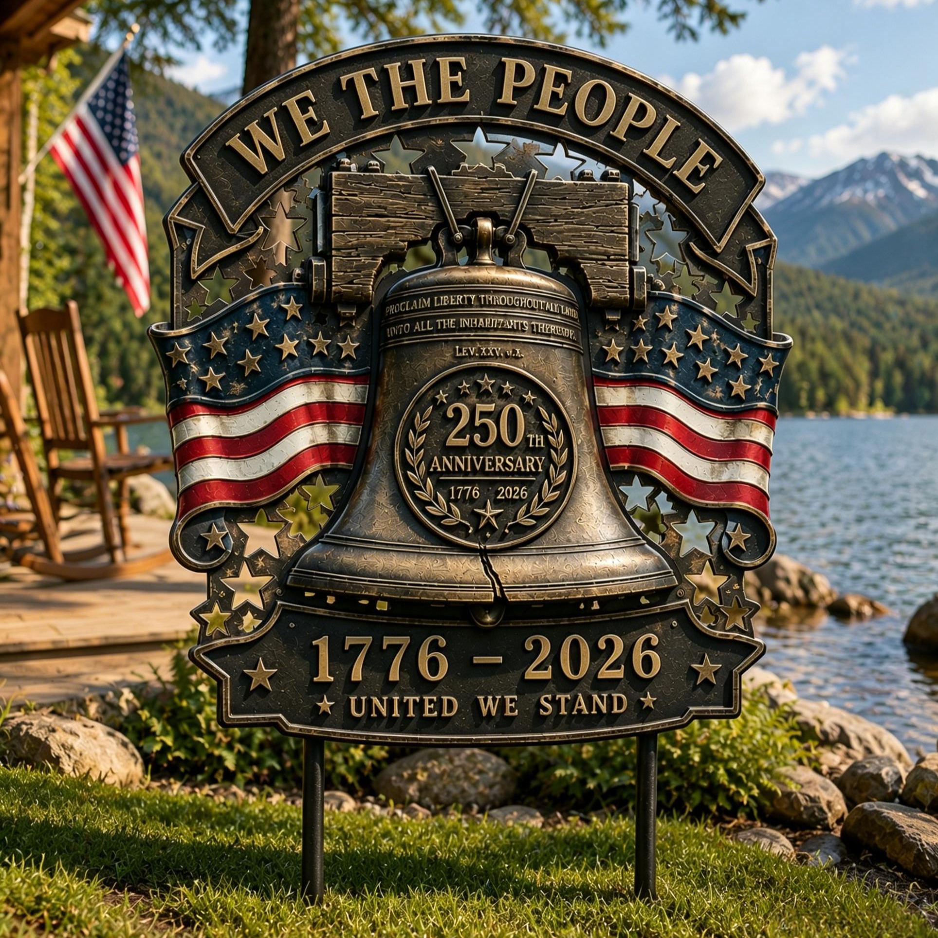 🇺🇸 America 250 Years Garden Stake