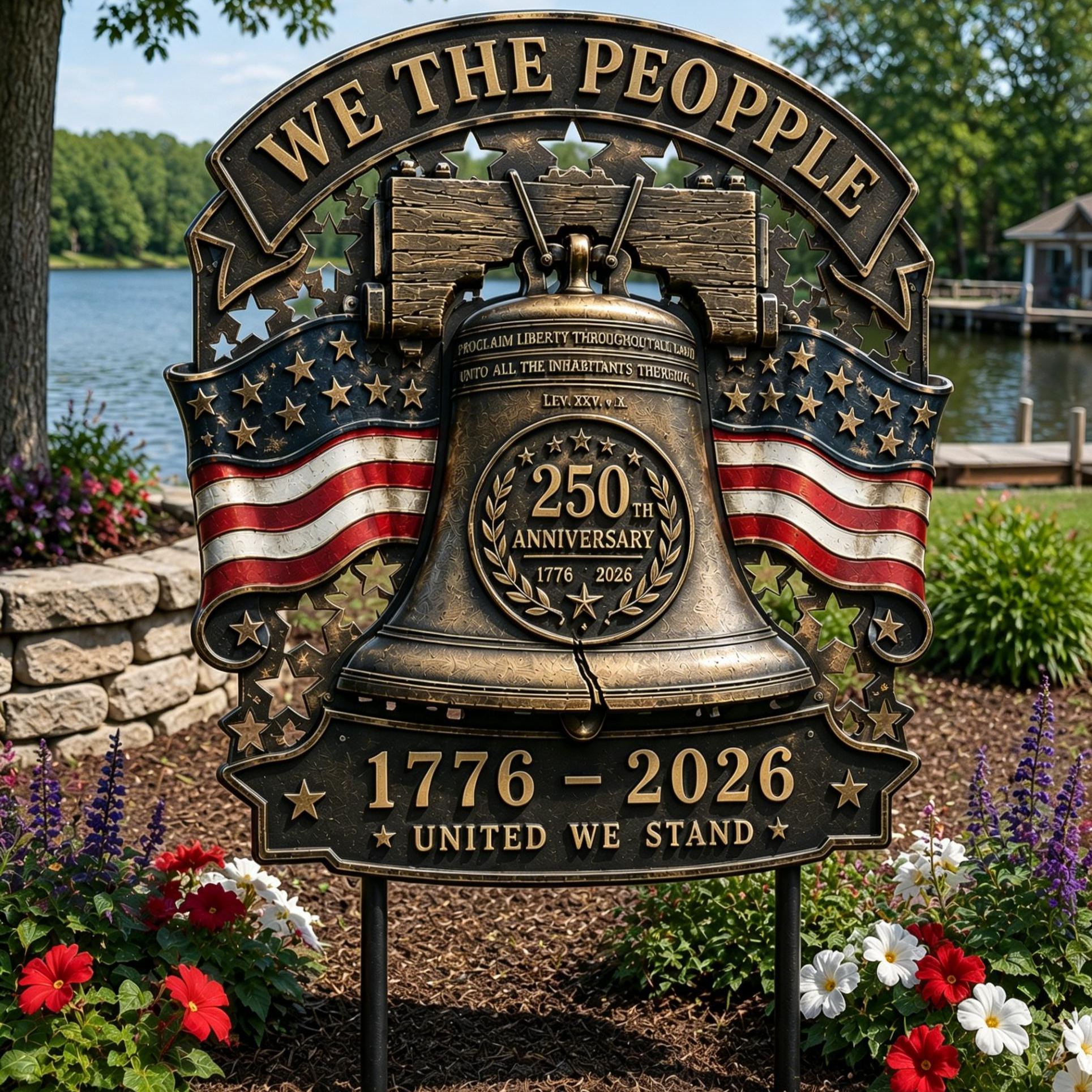 🇺🇸 America 250 Years Garden Stake