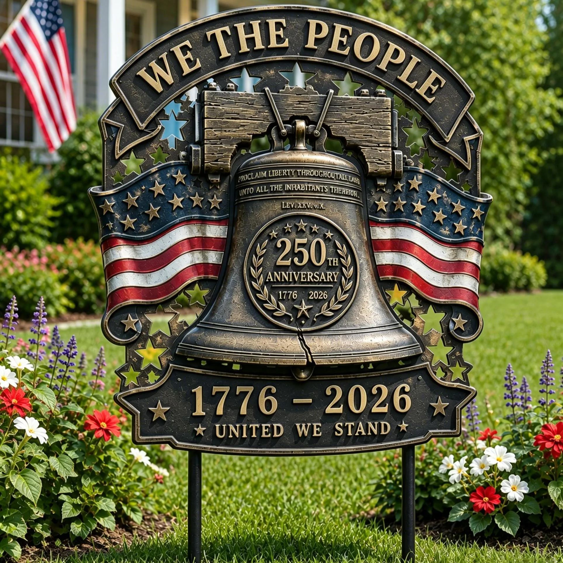 🇺🇸 America 250 Years Garden Stake
