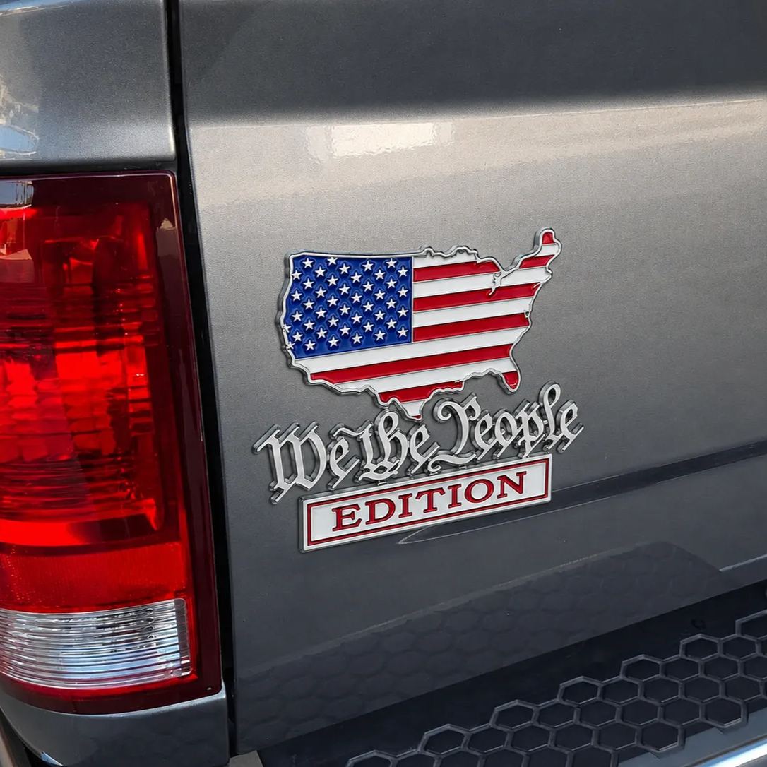 Patriot Flag Edition Metal Car Emblem Badge