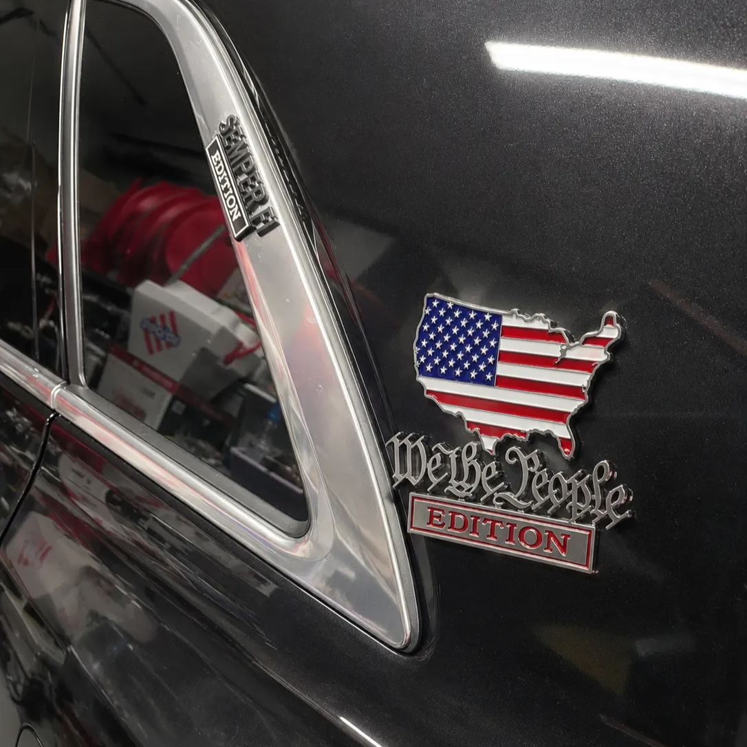 Patriot Flag Edition Metal Car Emblem Badge