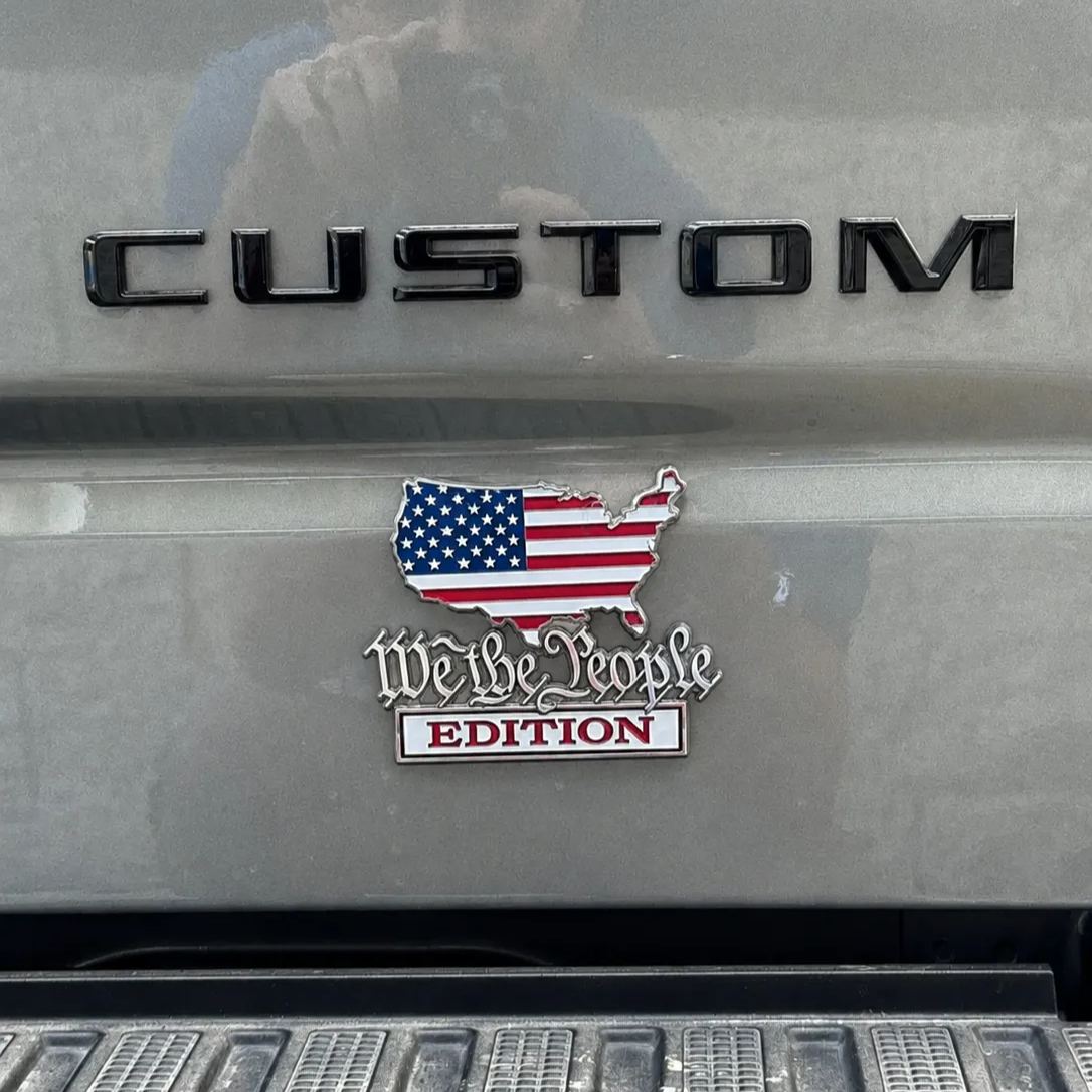 Patriot Flag Edition Metal Car Emblem Badge