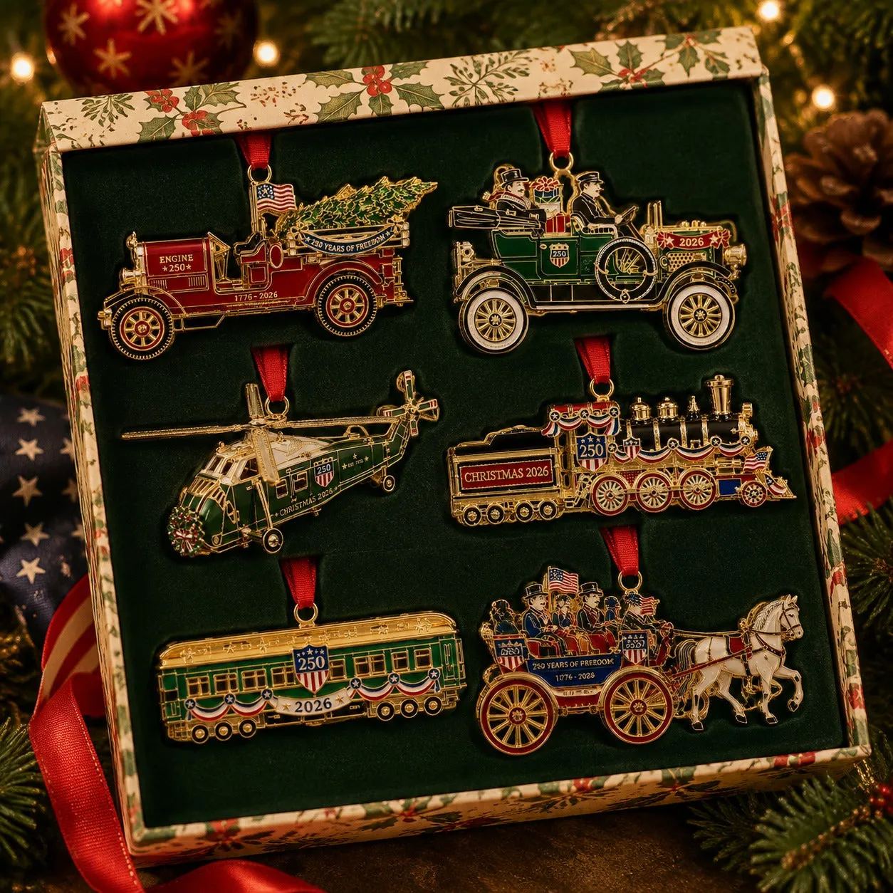 🇺🇸✨2026 250th Anniversary Christmas Ornament Collection