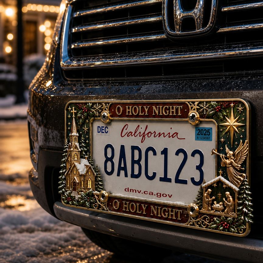 🎄 Christmas License Plate Frame
