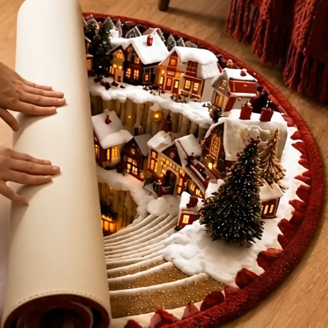 🎄 Christmas 3D Illusion Round Rug