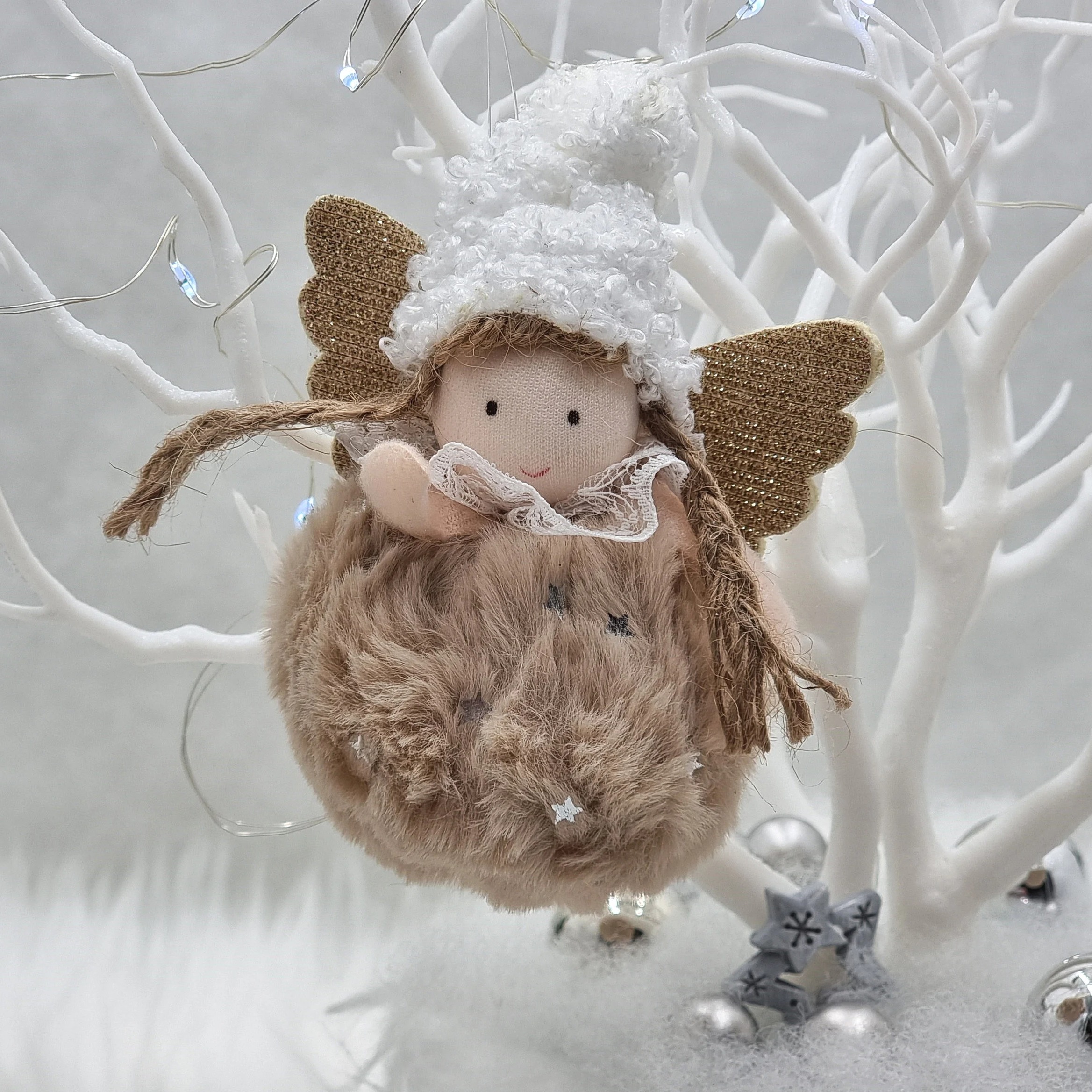 😇🧚‍♀️⛄Adorable Christmas Fairy wee doll ornament