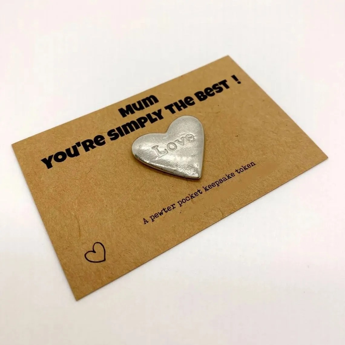 💝Pewter Heart Pocket Keepsake Token