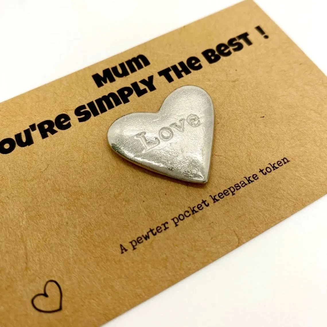 💝Pewter Heart Pocket Keepsake Token