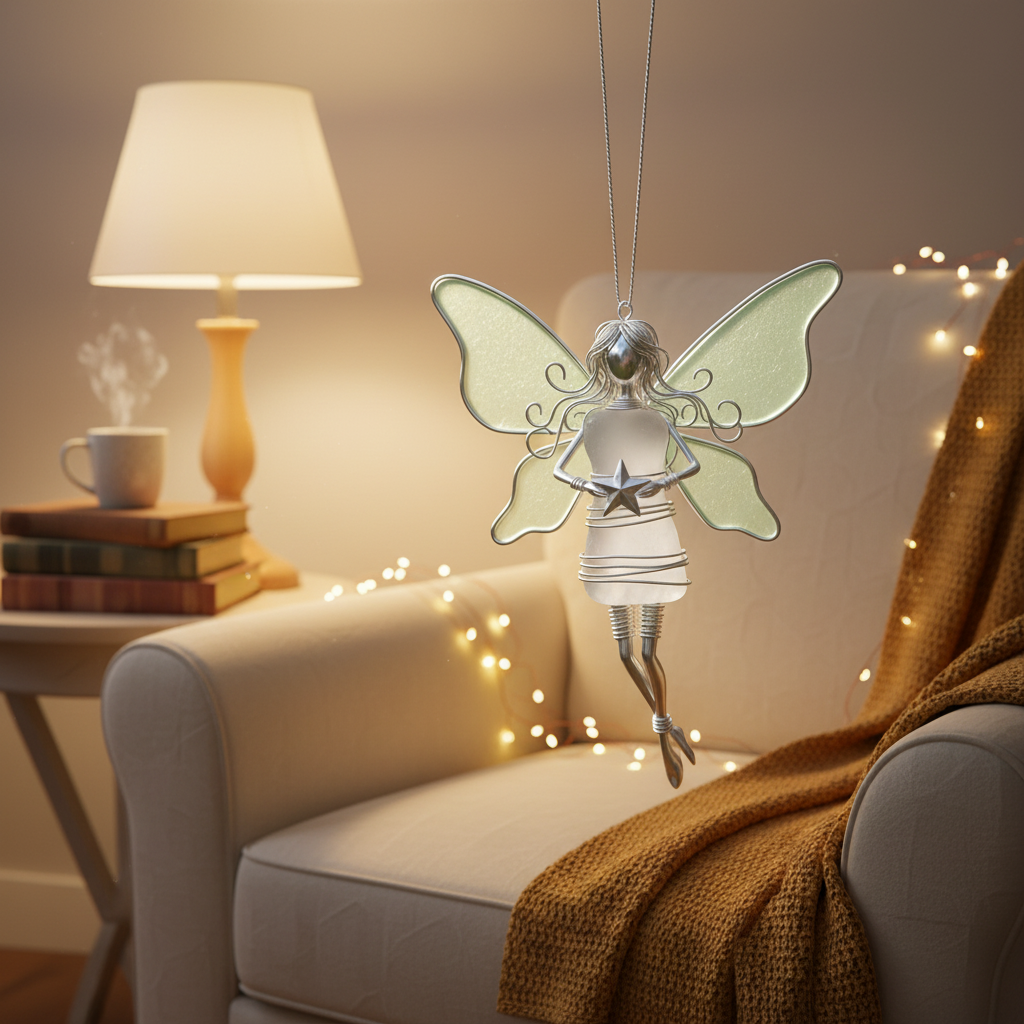 Fairy with Star Sea Glass Ornament