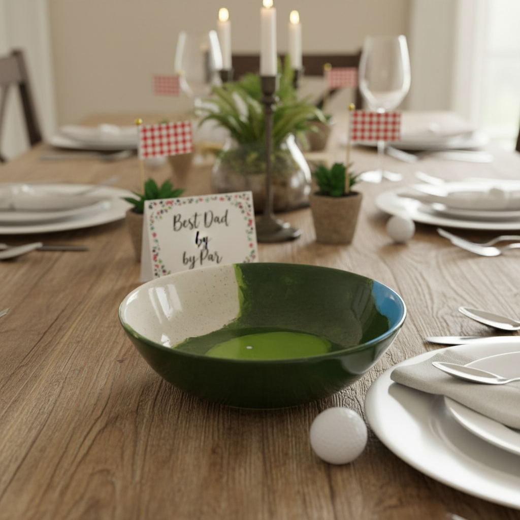 Hand-Painted Golf Bowl