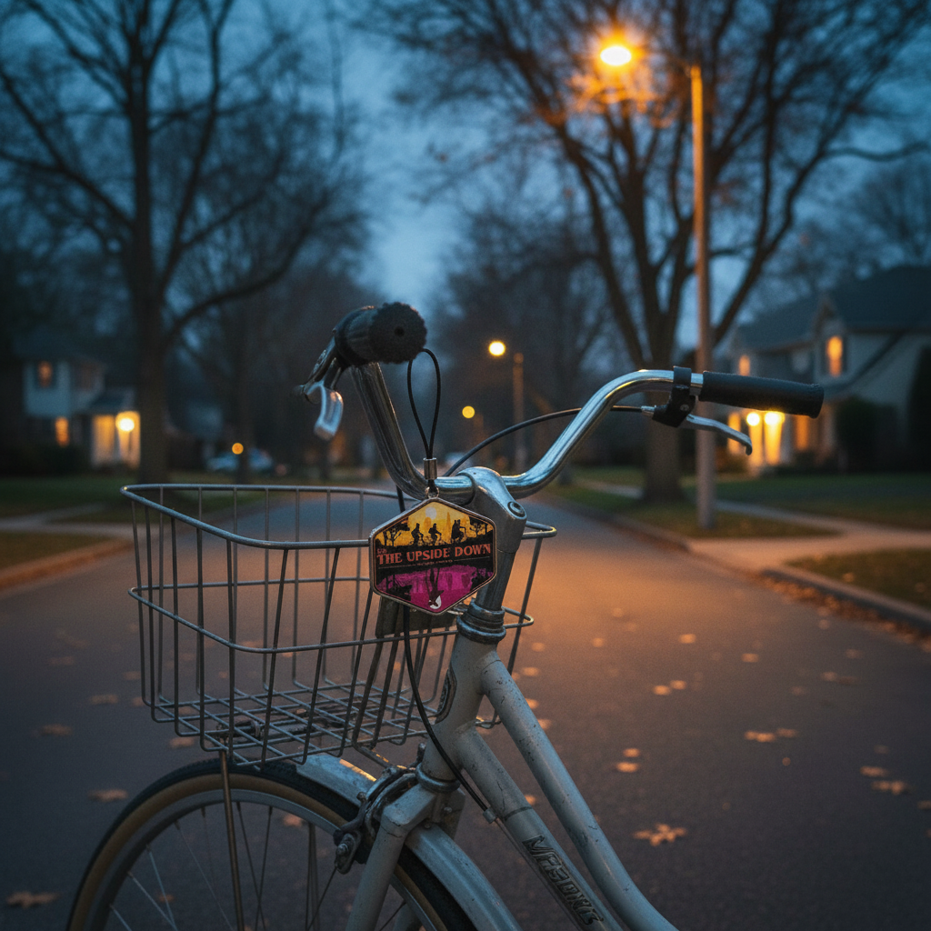 🔦 "Visit The Upside Down" Retro Charm / Keychain