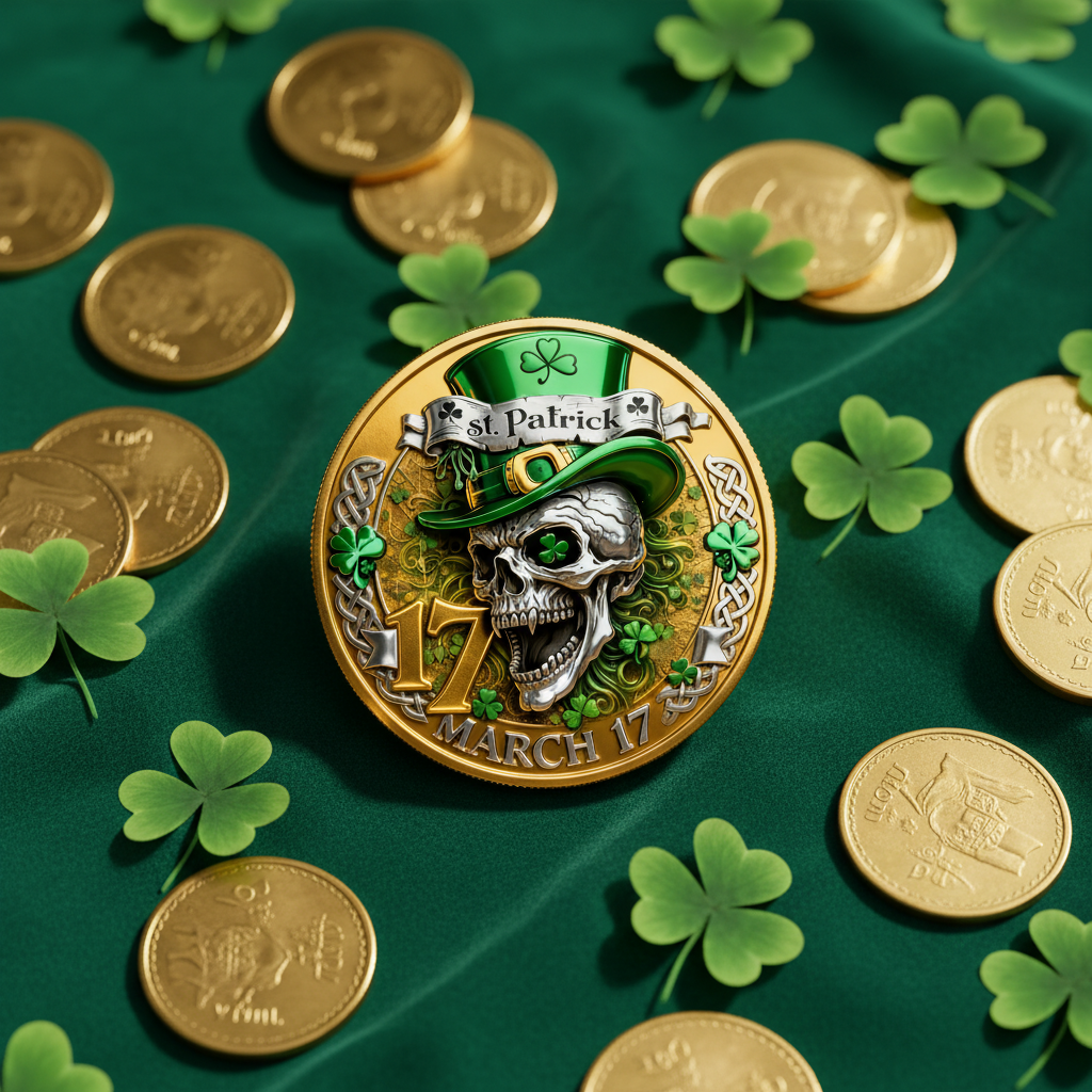 🏆 Flash Sale 60% OFF🍀 St. Patrick’s Day Irish Lucky Skull Coin