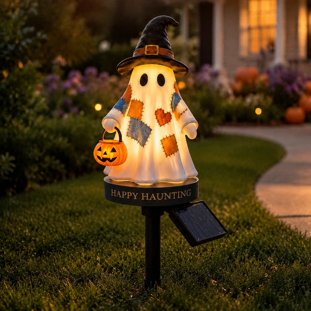 👻 Solar Ghost Garden Stake Light