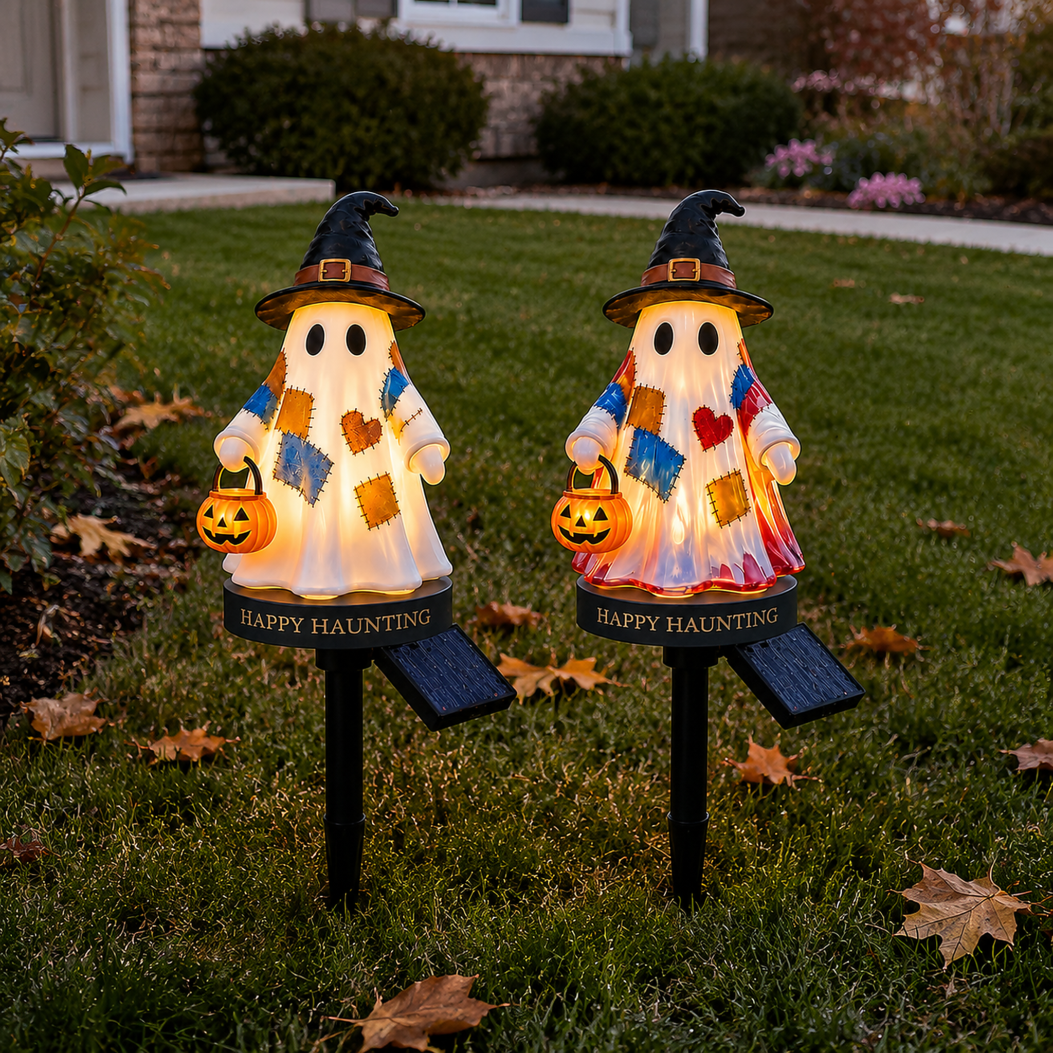 👻 Solar Ghost Garden Stake Light