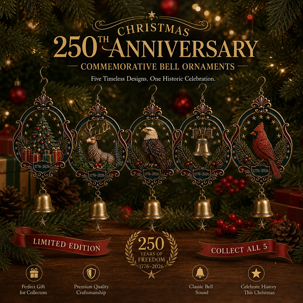 Christmas × America 250th Anniversary Bell Ornament
