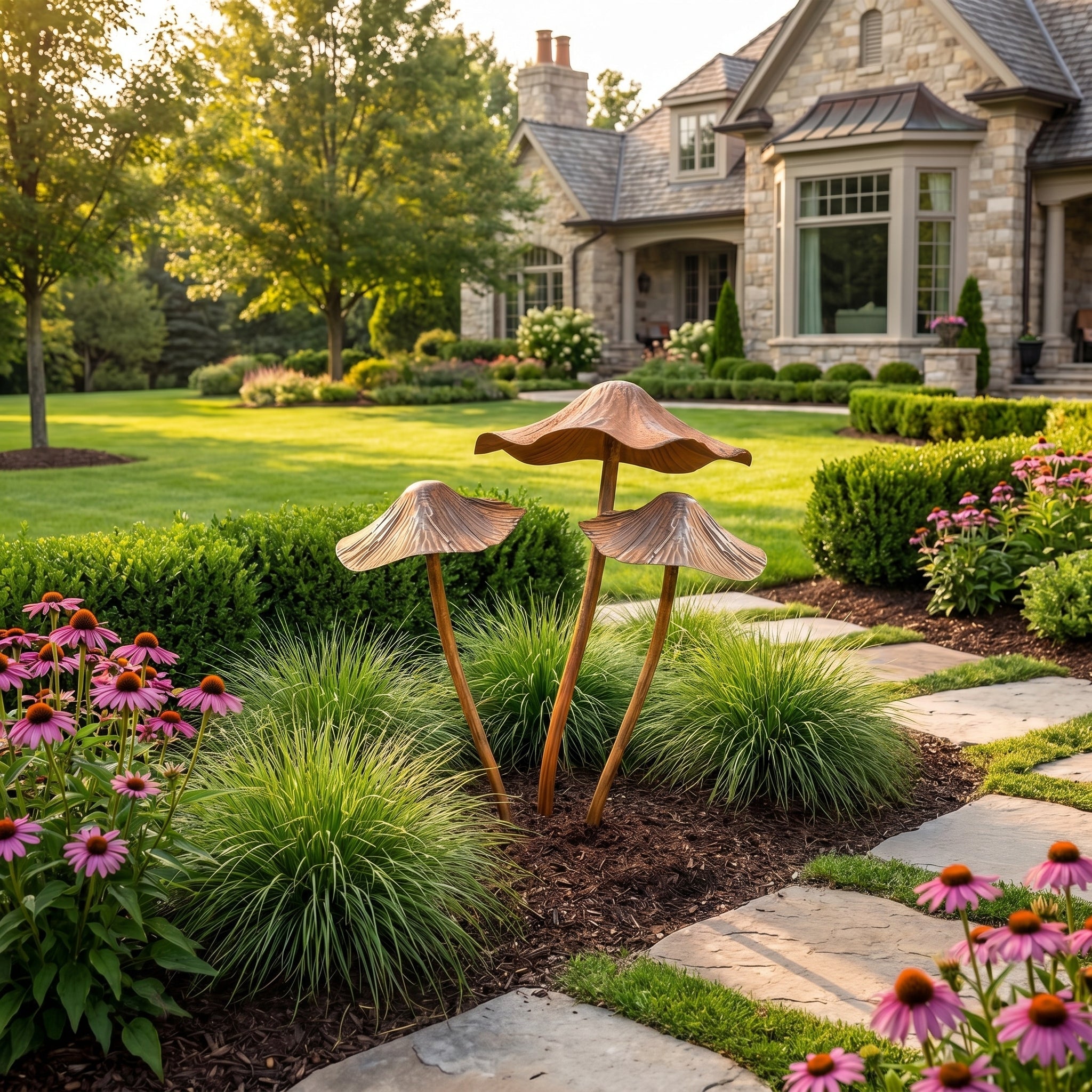🔥Summer Hot Sale🍄Vintage Metal Mushroom Garden Stakes, Whimsical Outdoor Yard Decor