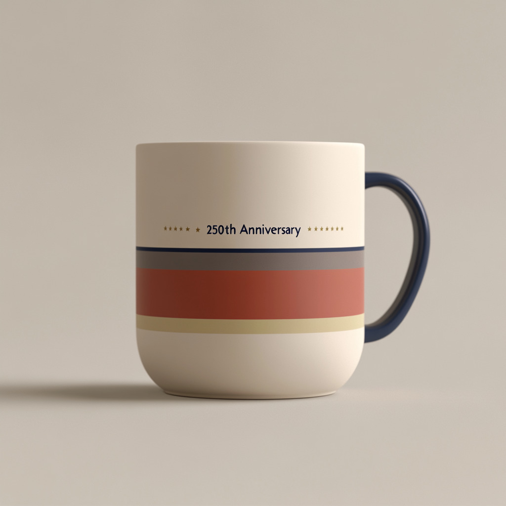 Minimalist 250th Anniversary Patriotic Coffee Mug